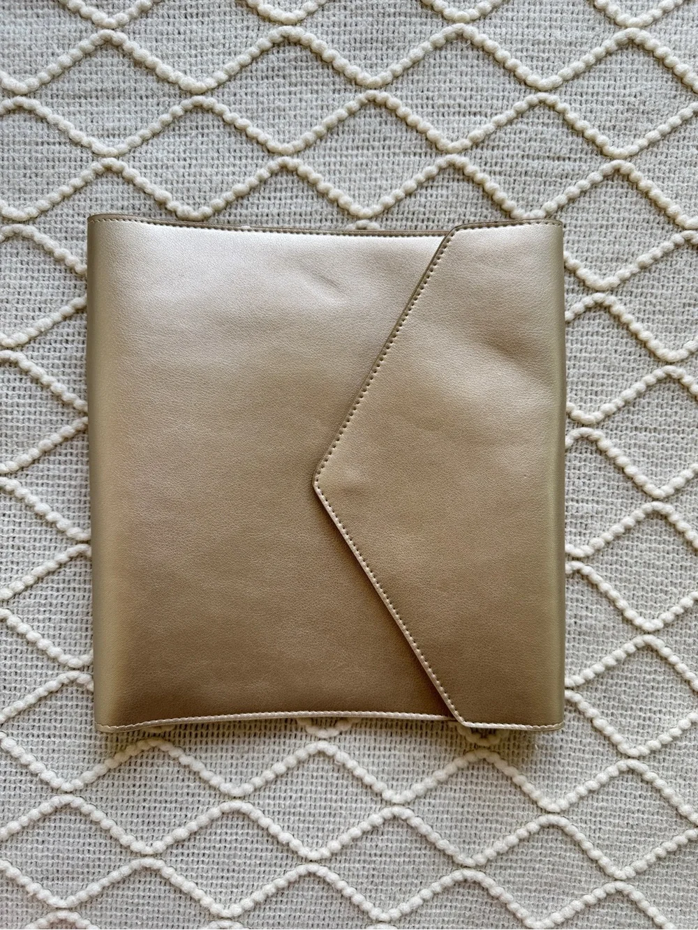 Erin Condren Vegan Leather Coiled Notebook Planner Folio Organizer Champagne